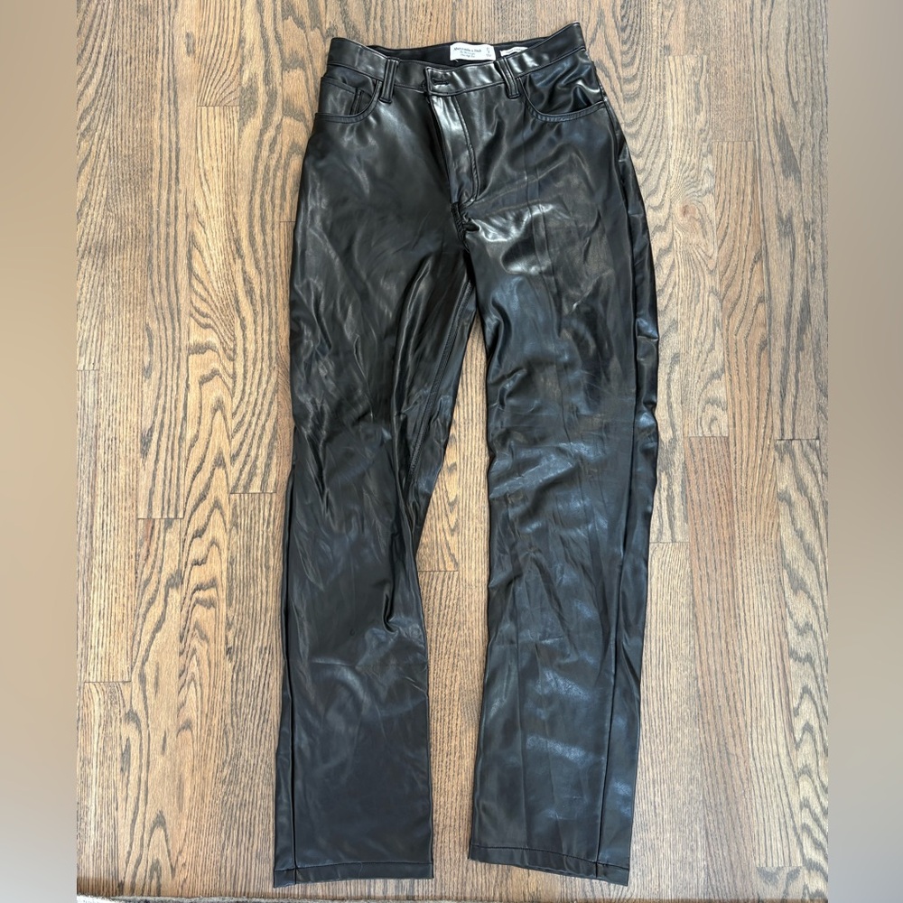 Abercrombie Curve Love Crossover Vegan Leather Pant